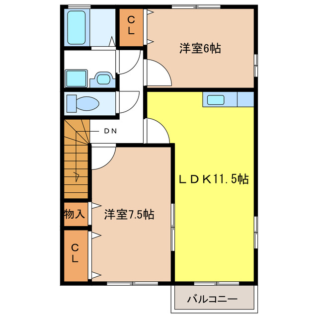 こすも80　Ａの間取り