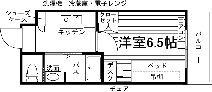 学生会館 Alivis大分大学前［食事付き］の間取り