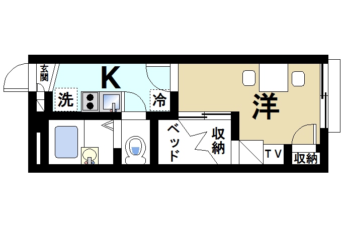 木津川市相楽のアパートの間取り