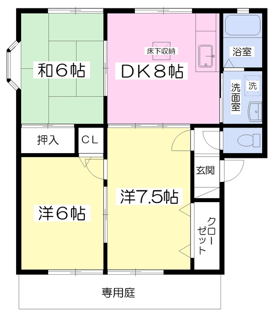 ベルヴュー東町Ｂ棟の間取り