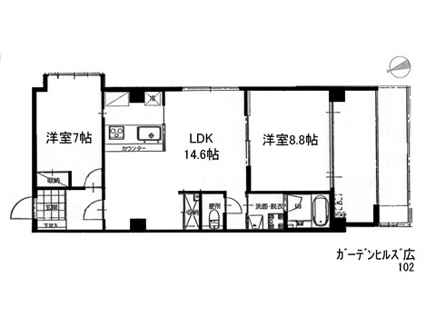 ガーデンヒルズ広の間取り