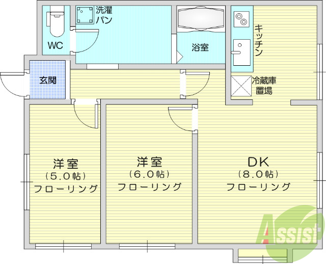 イル・デ・パン八木山南の間取り