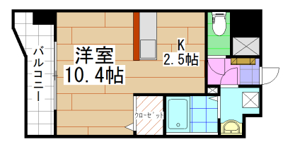 北九州市八幡西区黒崎のマンションの間取り