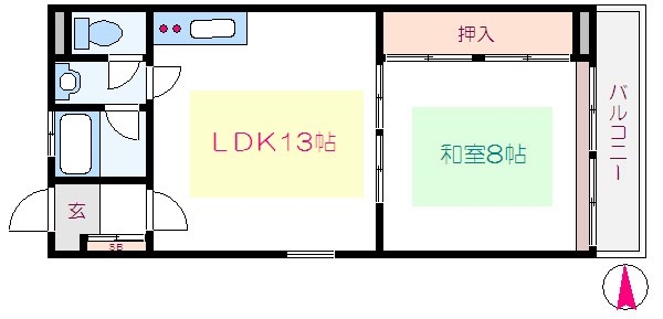 【江東区北砂のマンションの間取り】