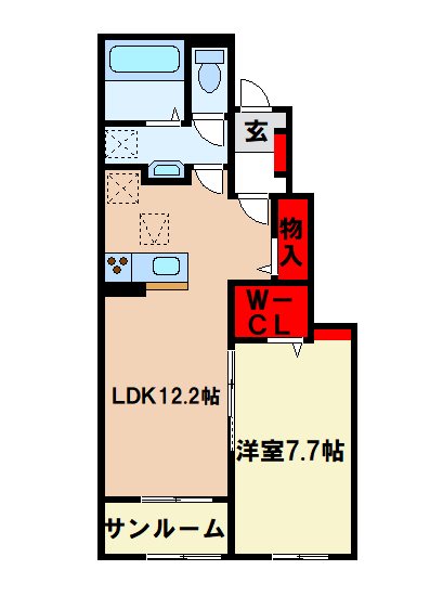 朝倉郡筑前町依井のアパートの間取り