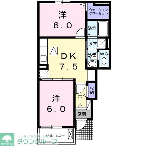 【グランソレイユ　イーストの間取り】