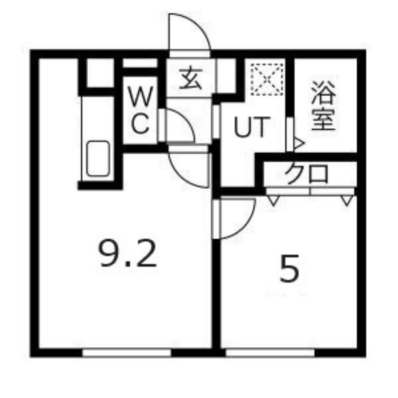 札幌市手稲区手稲本町三条のマンションの間取り