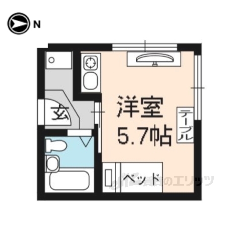 岩倉ＢＬＤＧ（家具付）の間取り