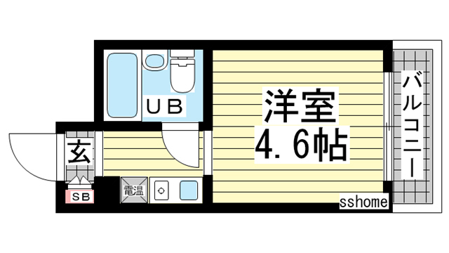 ライフピアモア六甲の間取り