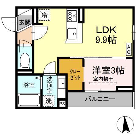 プランタン若里Ｖの間取り