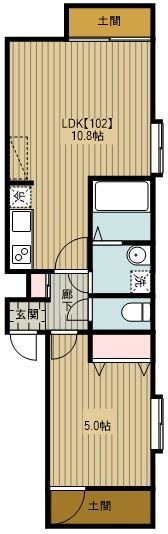 川越市旭町のアパートの間取り