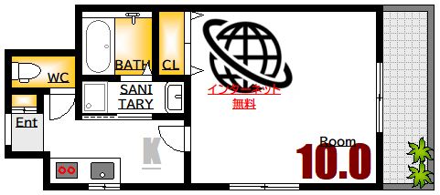 広島市西区中広町のマンションの間取り