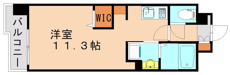 北九州市小倉北区紺屋町のマンションの間取り