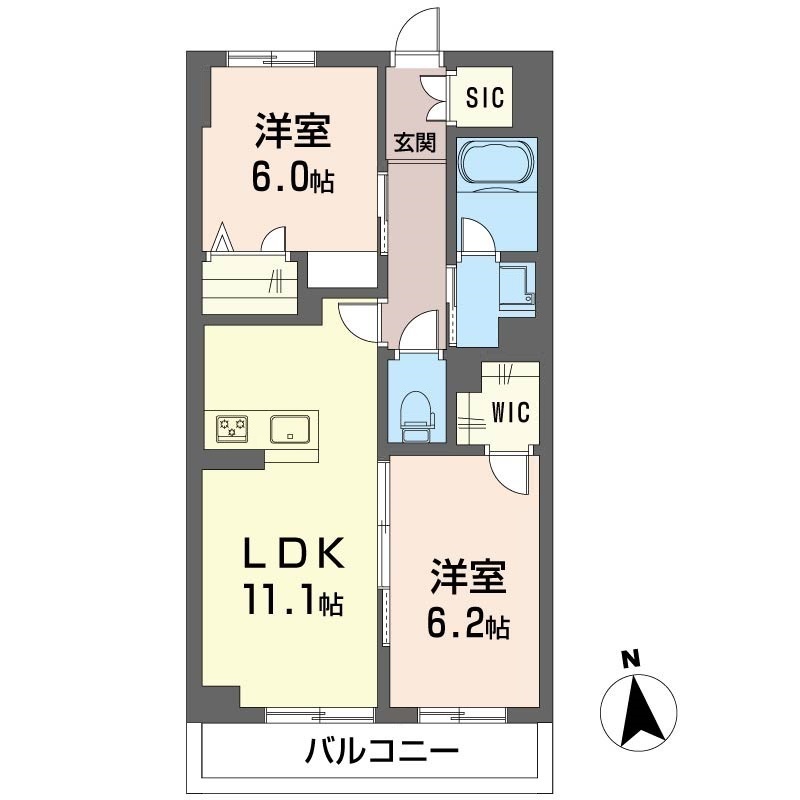 ラグジュリアス光丘の間取り