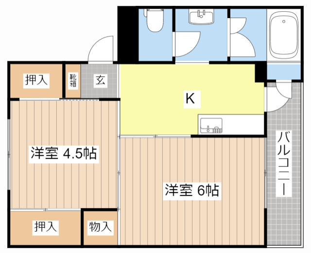 近江鉄道本線 鳥居本駅 徒歩14分 5階建 築55年の間取り写真