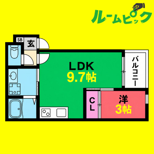 名鉄名古屋本線 東枇杷島駅 徒歩11分 3階建 築9年の間取り写真