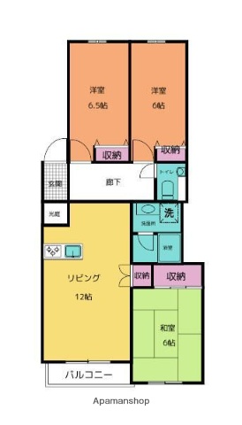 ヴィラージュ高松IIの間取り写真