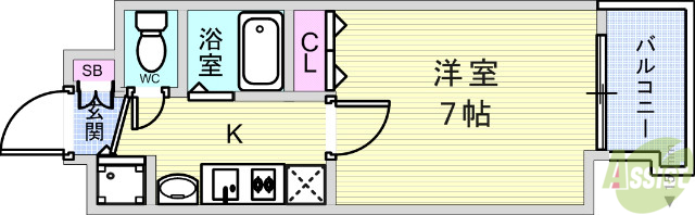 Citta・Vista神戸下山手通の間取り写真