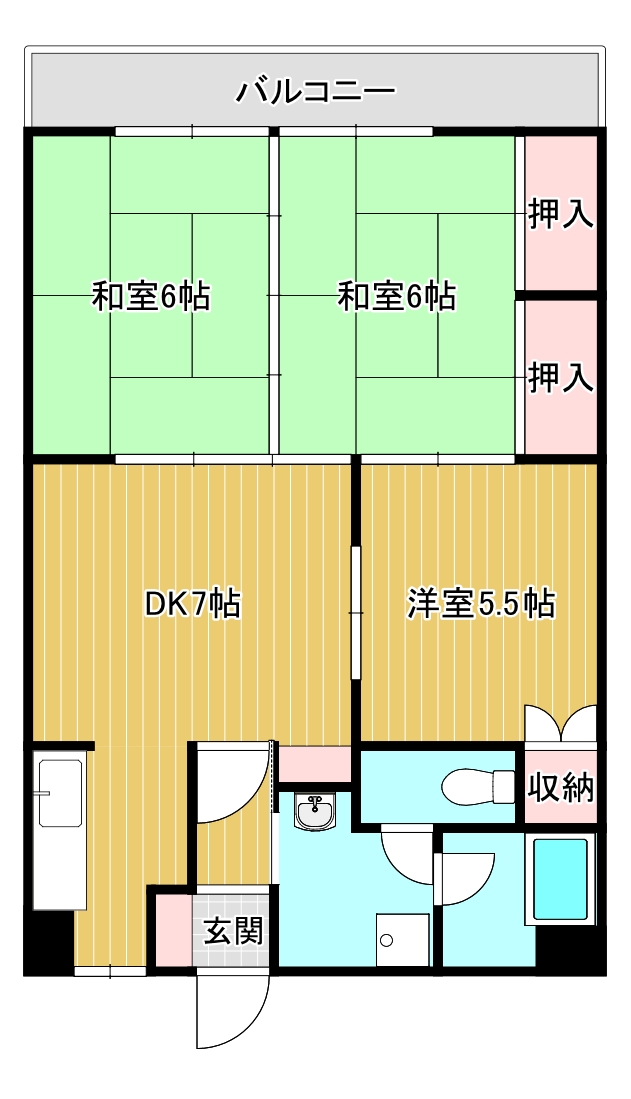 永仮ハイツの間取り写真