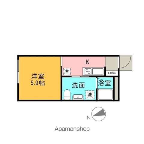 ＪＲ中央線 東小金井駅 徒歩12分 2階建 築9年の間取り写真