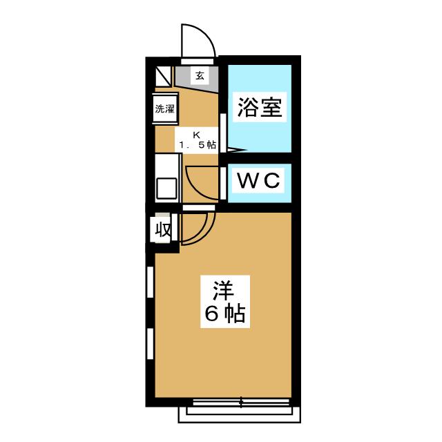 西武新宿線 新井薬師前駅 徒歩10分 2階建 築23年の間取り写真