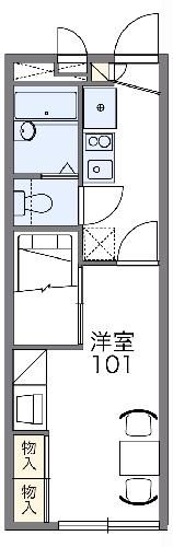 三島市加茂川町のアパートの間取り