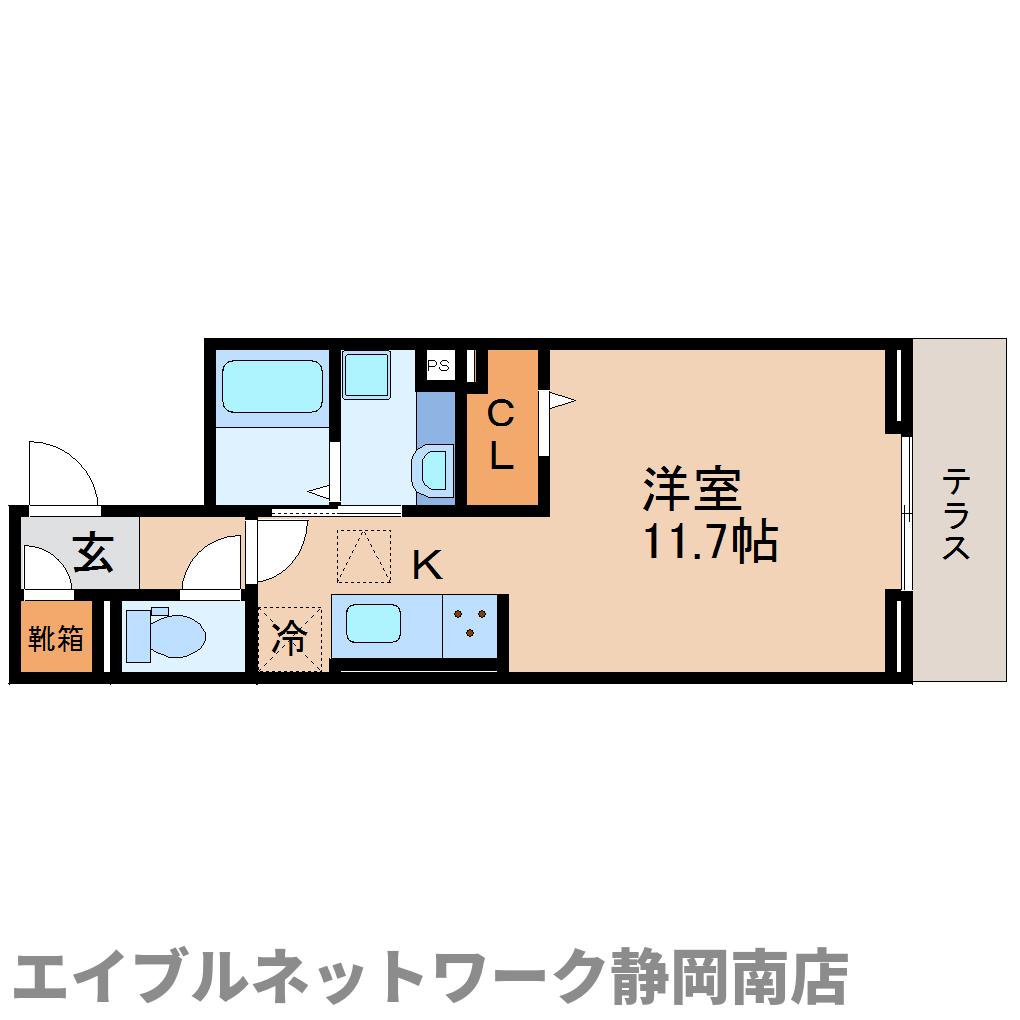 静岡市駿河区小黒のアパートの間取り