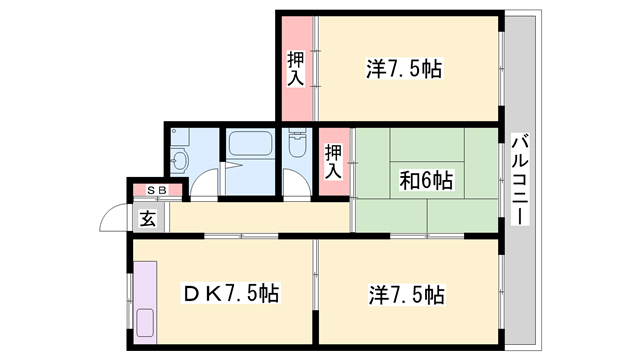 ユニオンコーポラスしんまちの間取り