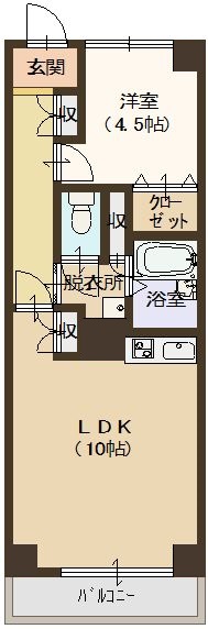 姫路市飾磨区若宮町のマンションの間取り