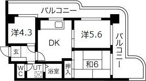 大阪市中央区東平のマンションの間取り