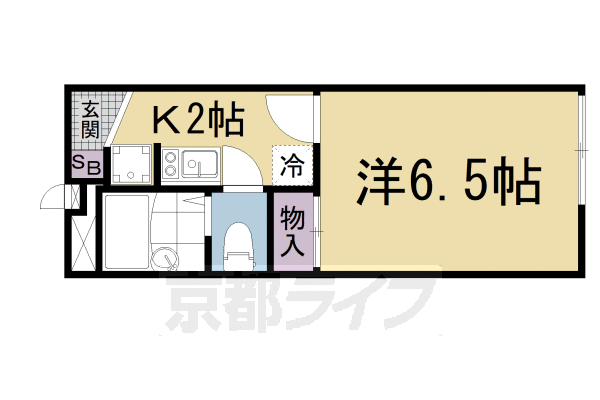 大津市唐崎のアパートの間取り