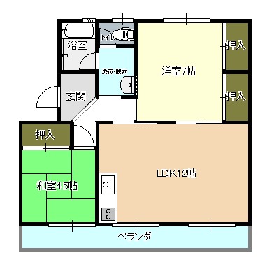 セレーナ厚狭Ａ棟の間取り