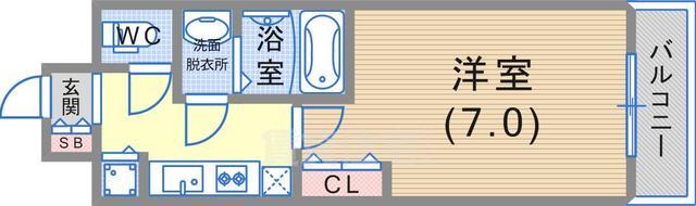 ラヴ神戸三宮の間取り