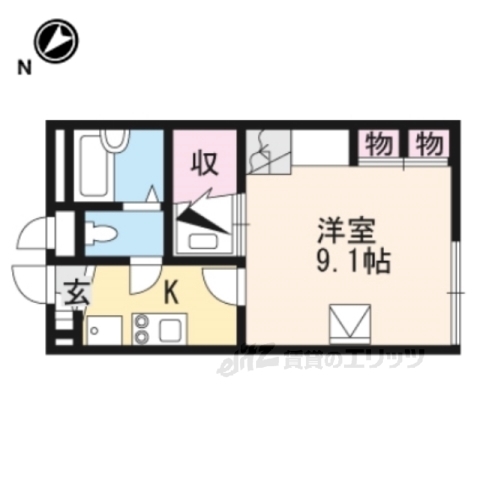 レオパレスめぞん恵智川の間取り