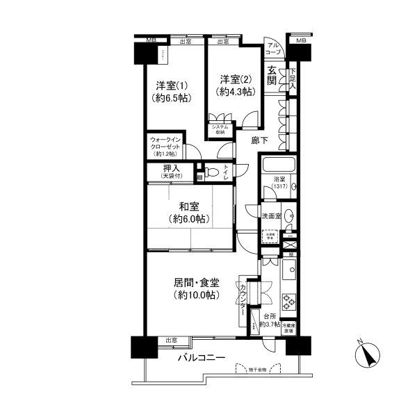 北仙台シティプレイス中央館の間取り