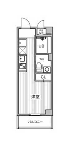 新宿区荒木町のマンションの間取り