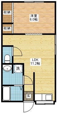 長崎市油木町のアパートの間取り