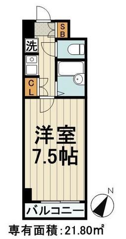 文京区根津のマンションの間取り