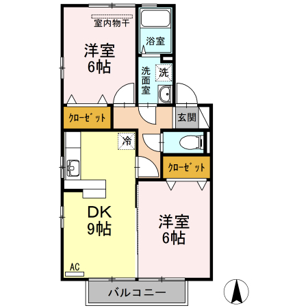 ジュネス椿Ａの間取り