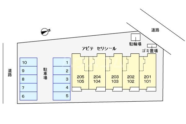 【アビテ　セリシールの駐車場】