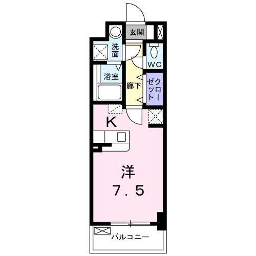 北九州市小倉南区津田新町のマンションの間取り