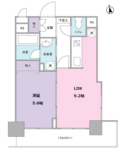 【渋谷区恵比寿西のマンションの間取り】