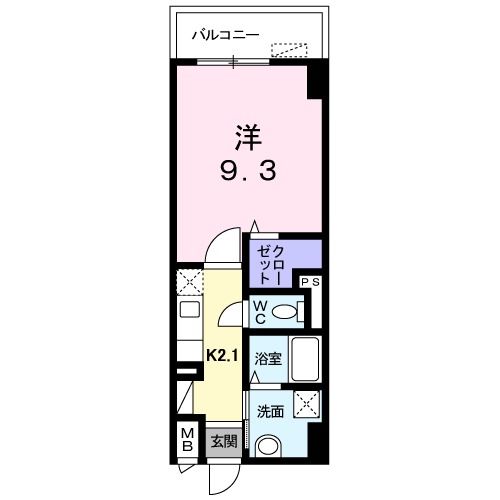 新潟市中央区万代のマンションの間取り