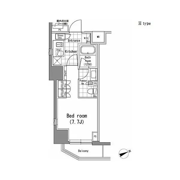 港区新橋のマンションの間取り