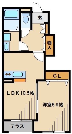 飯能市山手町のアパートの間取り