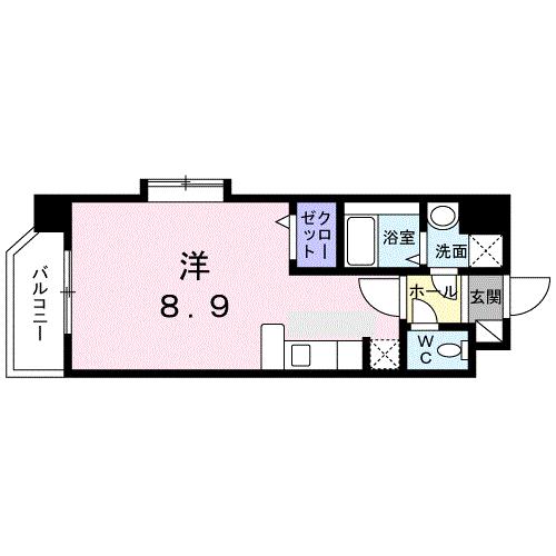 鹿児島市東谷山のマンションの間取り