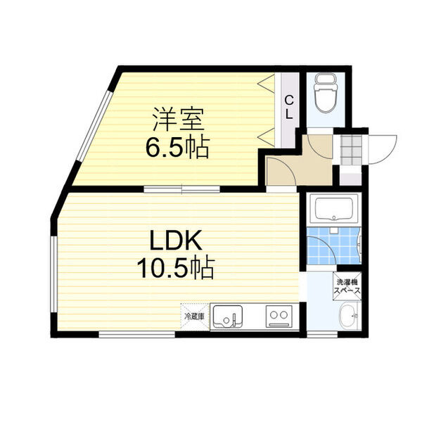 札幌市北区北六条西のアパートの間取り