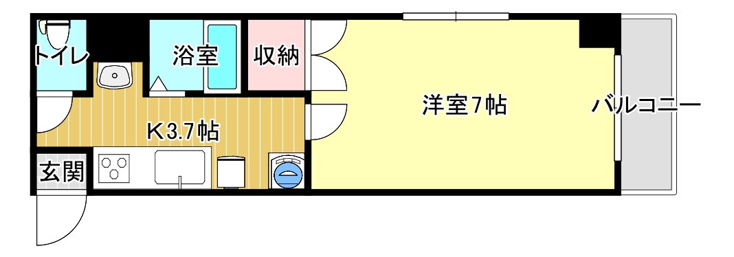 イレブン上荒田の間取り