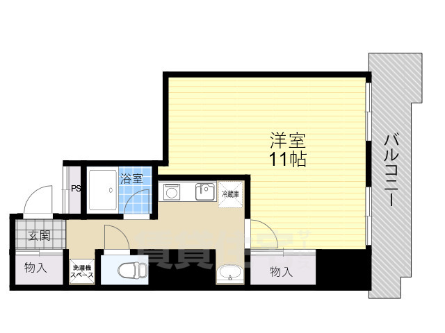 京都市下京区深草町のマンションの間取り