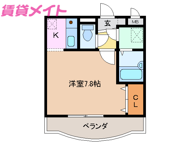 四日市市生桑町のマンションの間取り